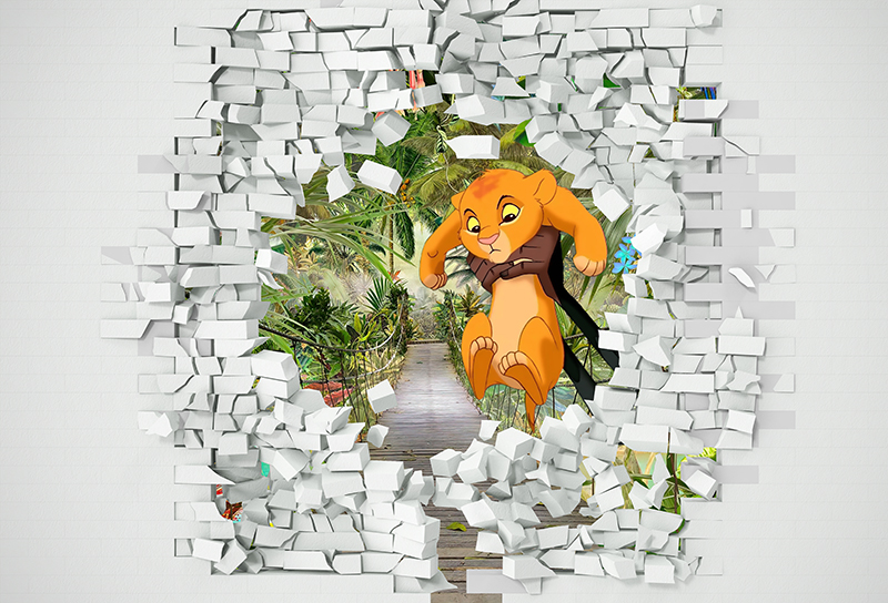 Ceo dezen Foto Tapete 3D Lion King 1